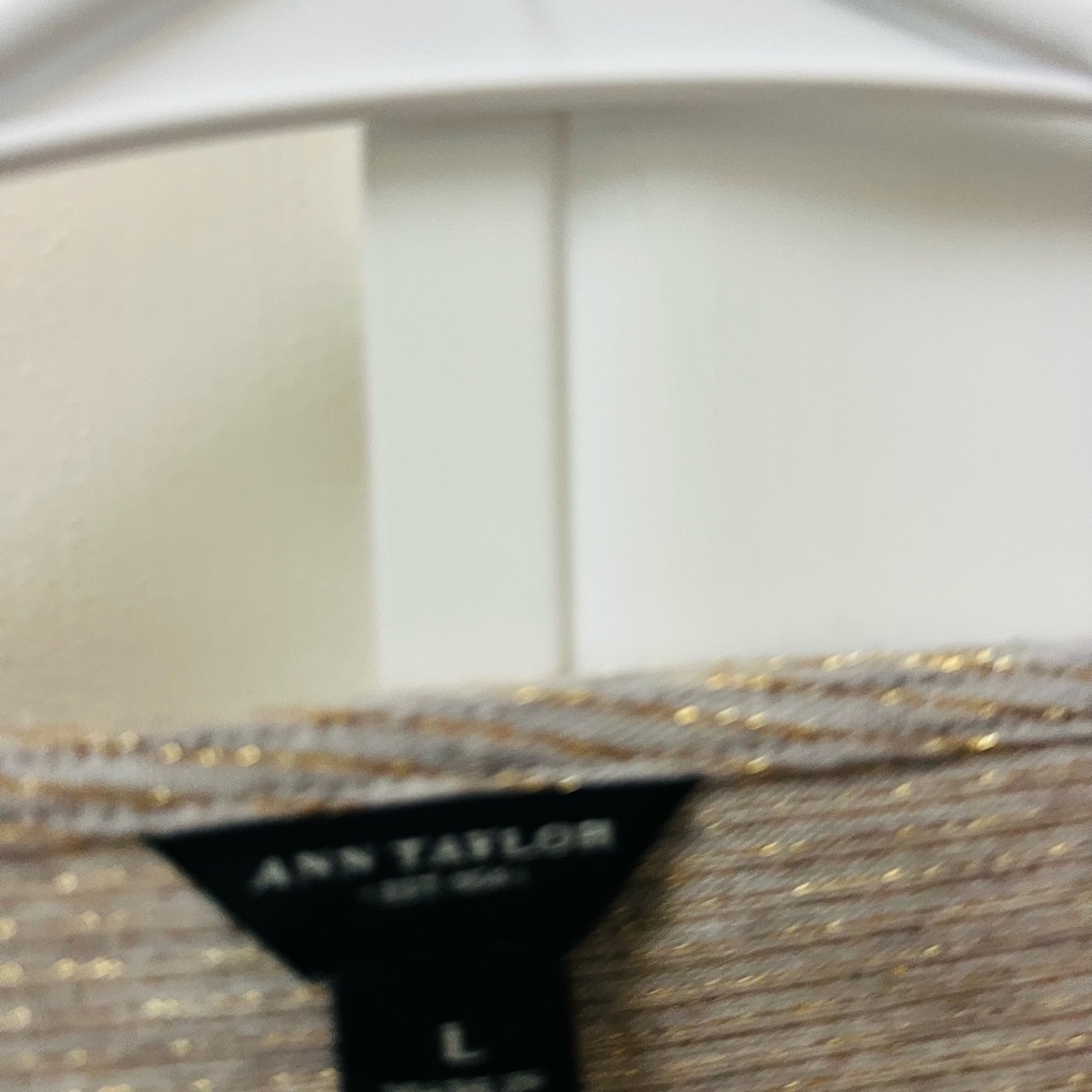 Ann Taylor Heather Gray Long Sleeve Top - Picture 2 of 5